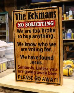 Home and Business No Soliciting Sign