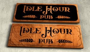 Custom Black Pub Signs