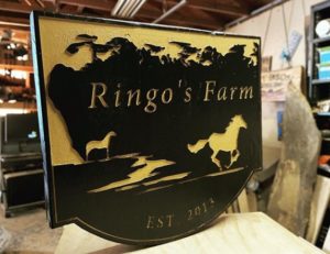 Custom Wood Farm Stall Sign
