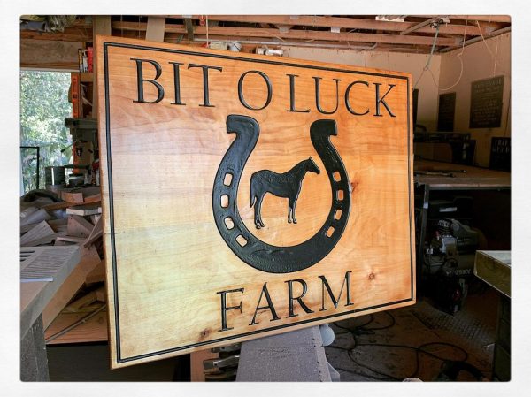 horseshoe custom wood sign