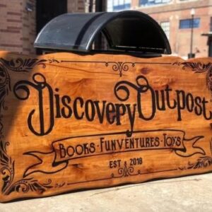 Rustic Sign with Perimeter Scrolling