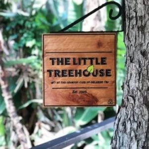 Hanging Sign with Leaf Highlight