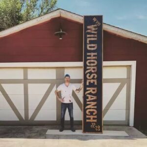 Large Hanging Sign with Black Fill