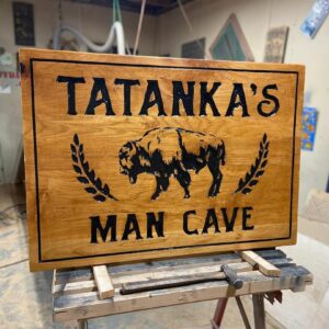 Home Bar Sign with Buffalo Imagery