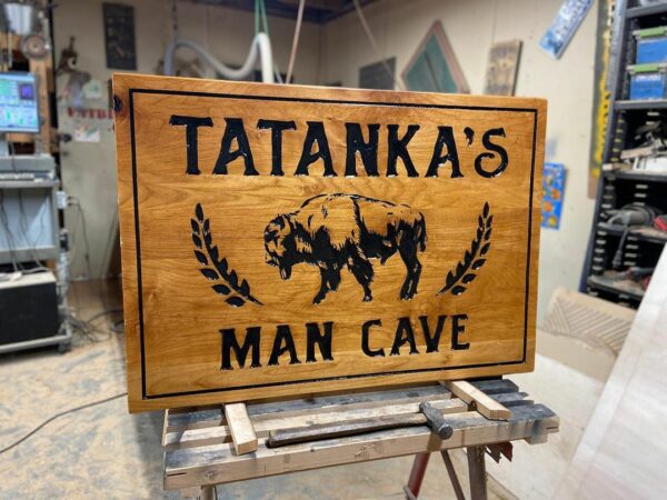 Home Bar Sign with Buffalo Imagery