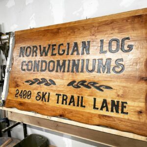 Rustic Condo Sign with Address