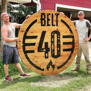 Large Round Rustic Sign