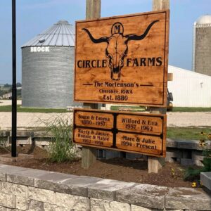 Large Farm Sign with Family Lineage