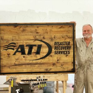 Rustic Sign with Company Logo