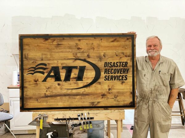 Rustic Sign with Company Logo