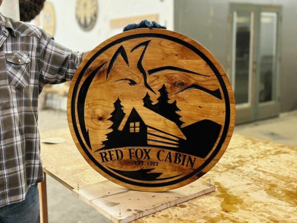 Classic Shape Cabin Sign with Date