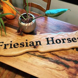Horse Stall Sign with Unique Edges