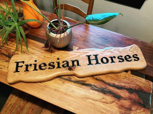 Horse Stall Sign with Unique Edges