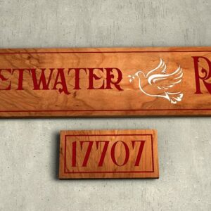 Address Sign with Multicolored Fill