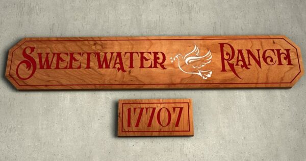 Address Sign with Multicolored Fill
