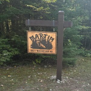 Address Sign with Forest Imagery