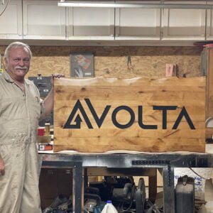 Business Logo Sign with Live Edge