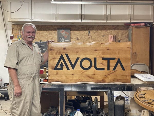 Business Logo Sign with Live Edge