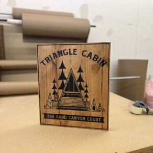 Cabin Driveway Sign with Address
