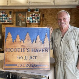 Double Sided Sign with Blue Sky