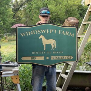 Full Color Stable Name Sign