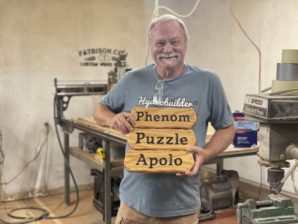 Horse Name Signs with Live Edge