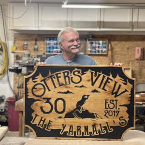 Large Lake House Sign with Unique Corners