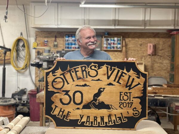 Large Lake House Sign with Unique Corners