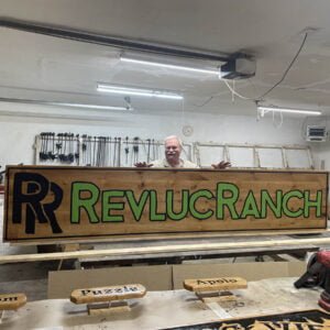 Large Multicolored Ranch Sign