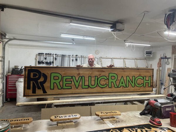 Large Multicolored Ranch Sign