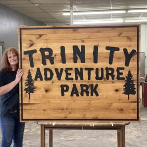 Large Sign with Rustic Font