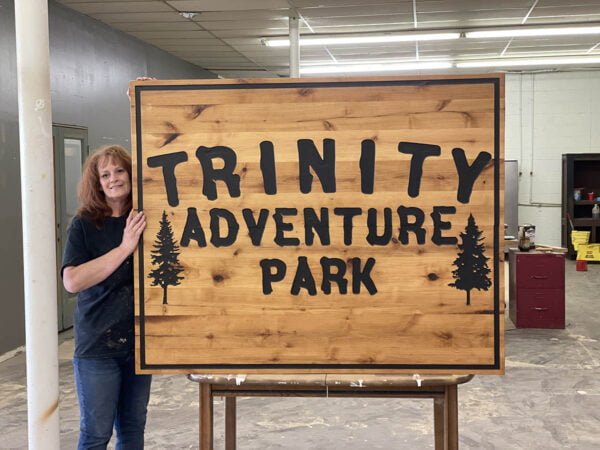 Large Sign with Rustic Font
