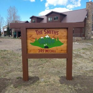 Multicolored Driveway Sign