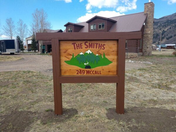 Multicolored Driveway Sign