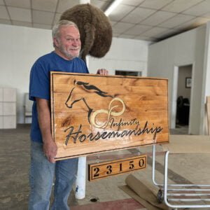 Multicolored Stable Sign with Address