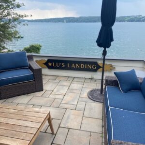 Narrow Lake House Name Sign