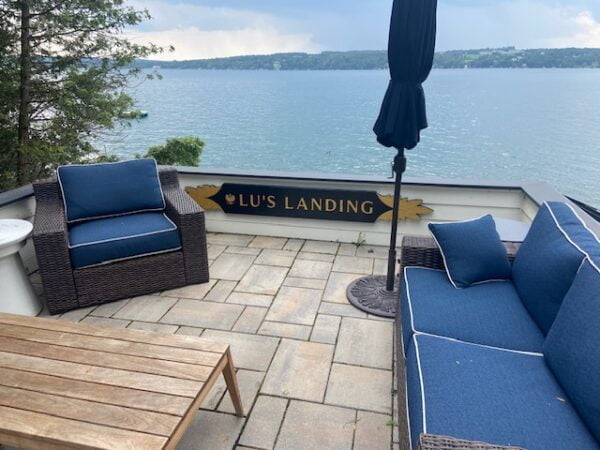 Narrow Lake House Name Sign