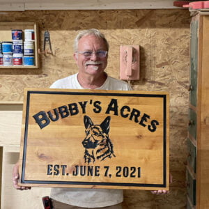 Outdoor Rustic Sign with Pet Dedication