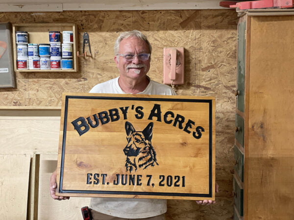 Outdoor Rustic Sign with Pet Dedication