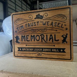 Rustic Memorial Sign