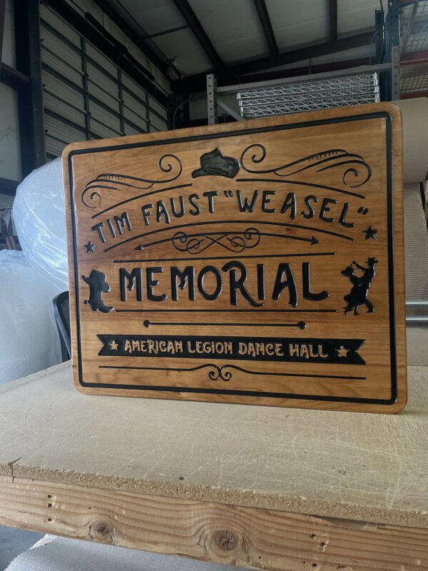Rustic Memorial Sign