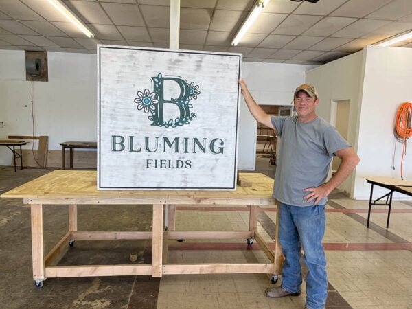 Rustic Sign with Whitewash Background