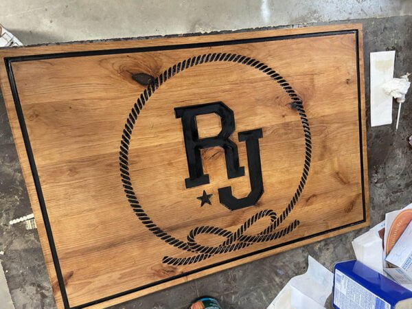 Sign with Rope accents