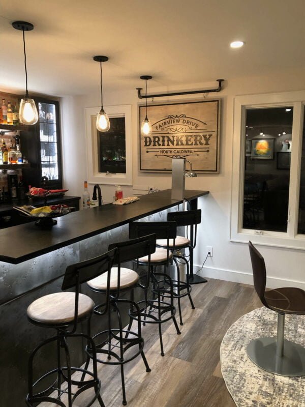 Whitewashed Home Bar Sign